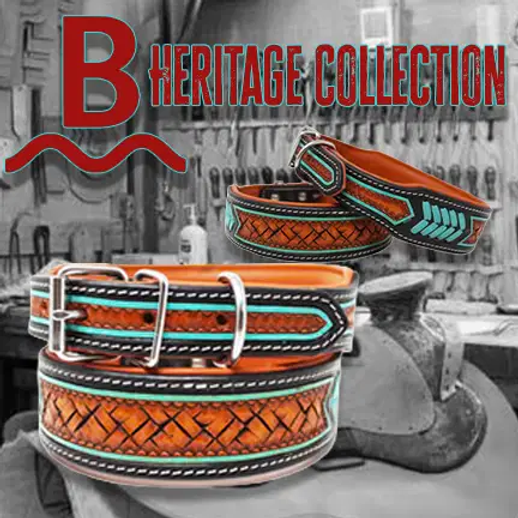 "The Bandera" - Brushy Creek's Heritage Collection Hand Tooled Collar