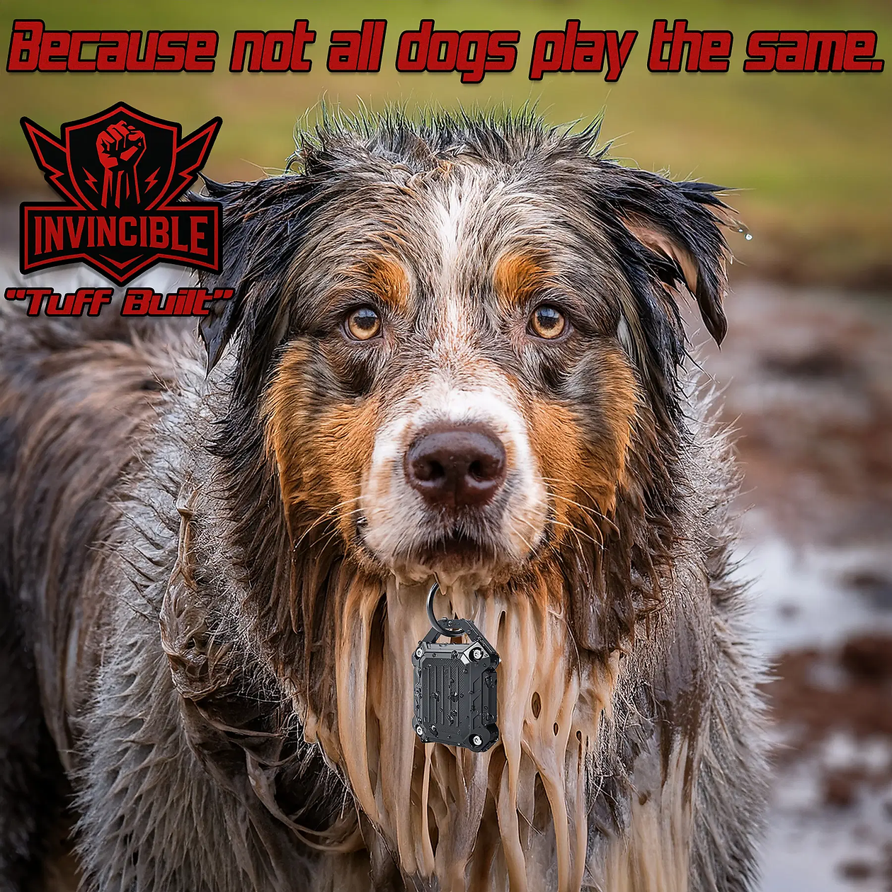 Invincible AirTag Case - Built Tuff for Dogs That Work and Play Hard